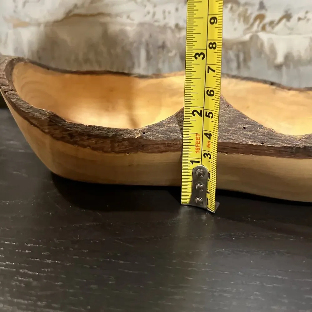 Three Compartment Bowl Wood Handmade